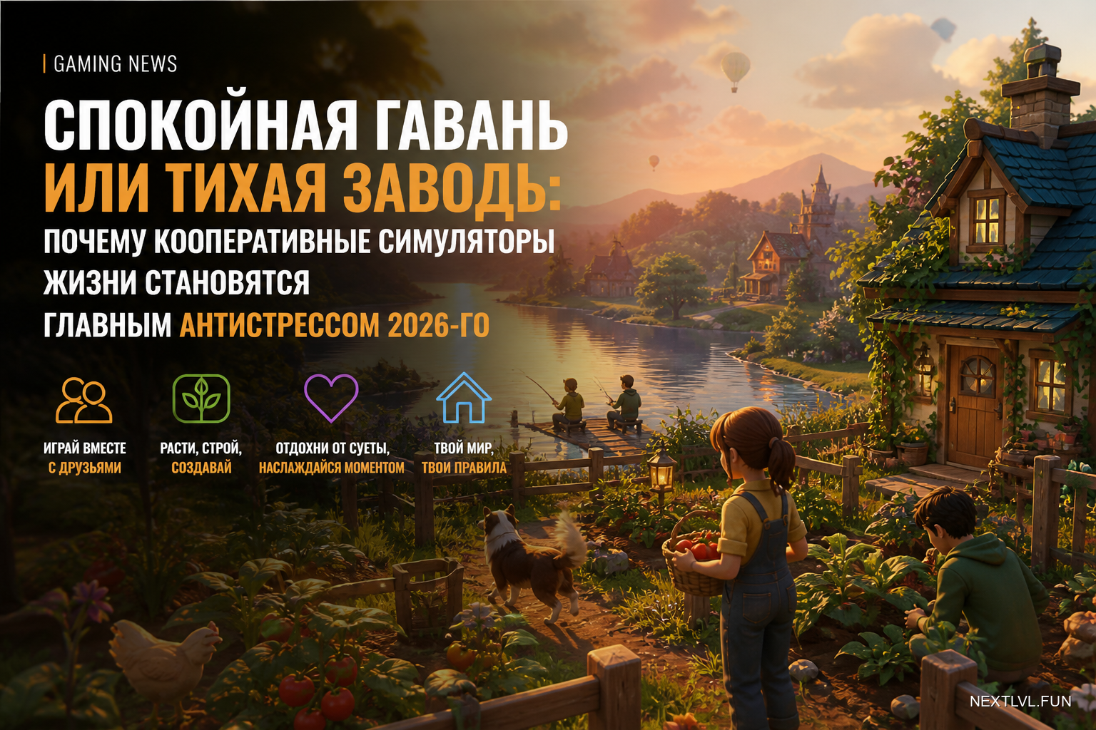 Спокойная гавань или тихая заводь: почему кооперативные симуляторы жизни становятся главным антистрессом 2026-го