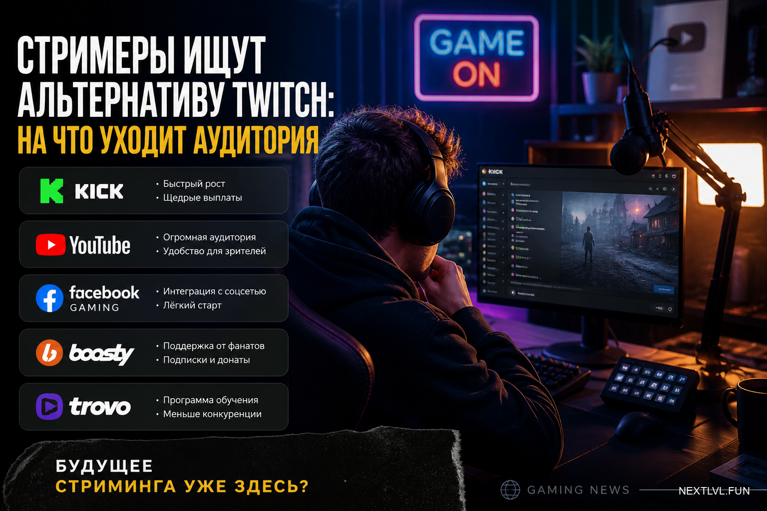 Игровые стримеры ищут альтернативу Twitch: на что уходит аудитория