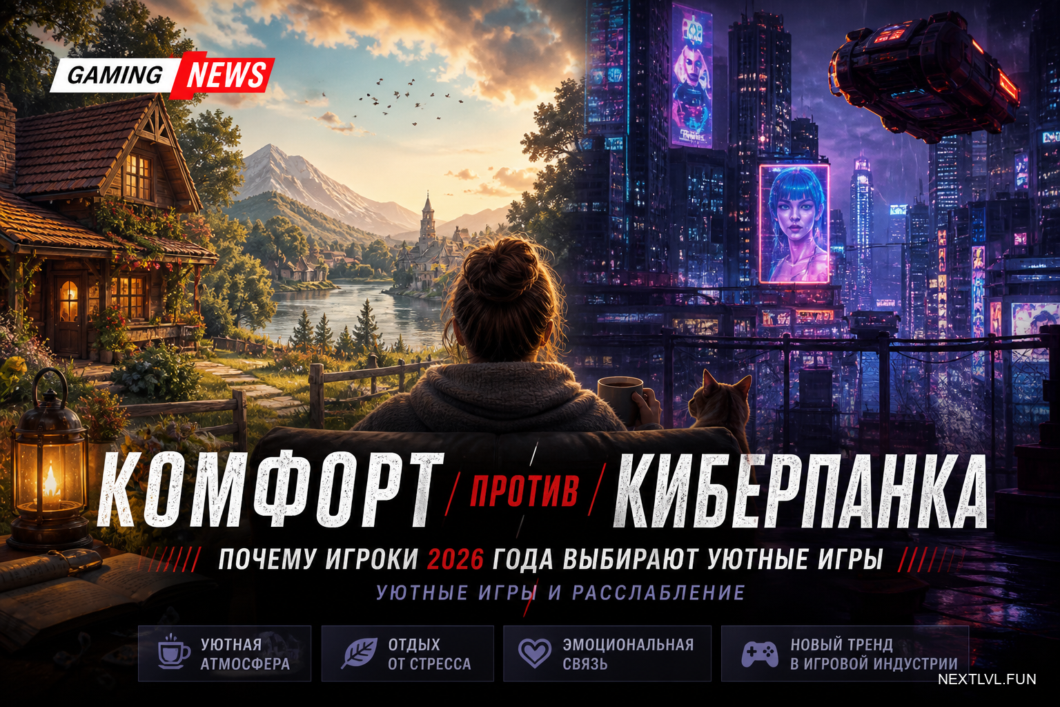 Комфорт против киберпанка: почему игроки 2026 года выбирают уютные игры