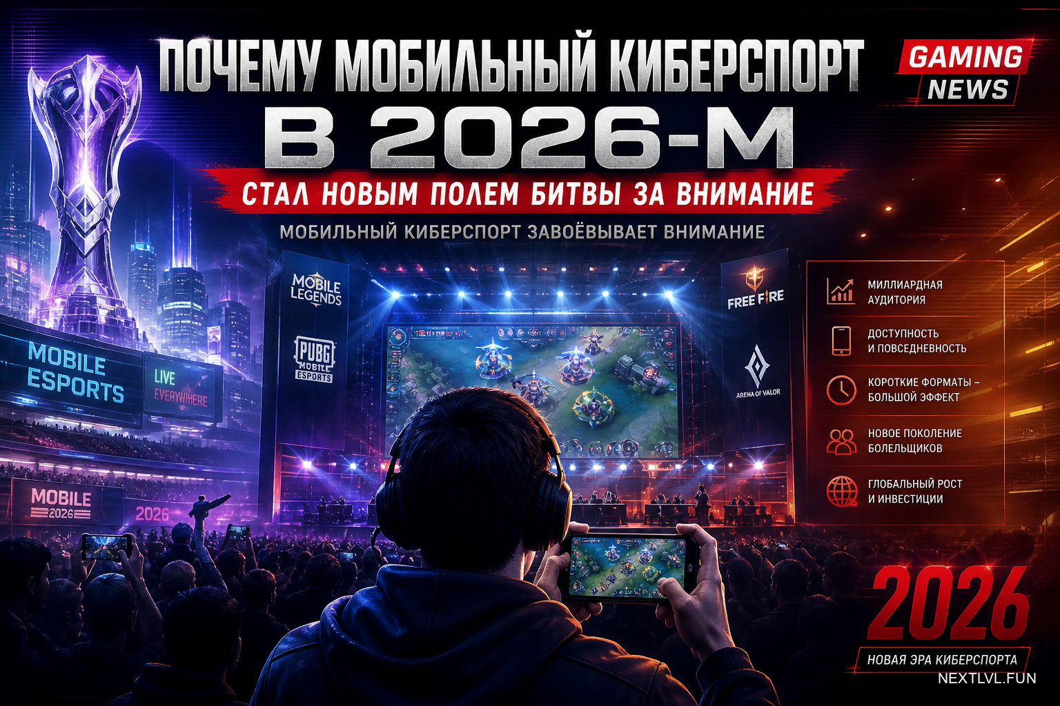 Почему мобильный киберспорт в 2026-м стал новым полем битвы за внимание