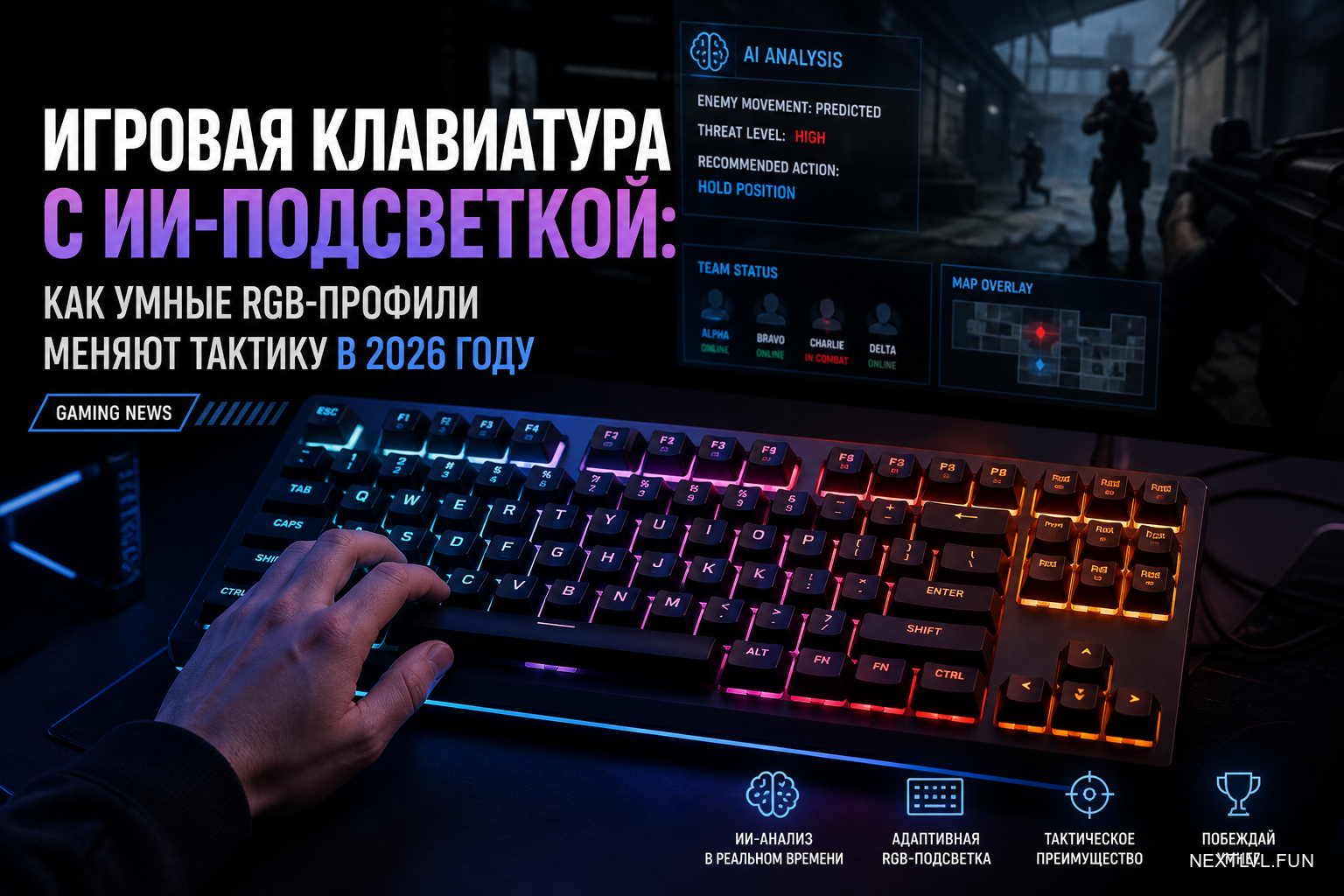 Игровая клавиатура с ИИ-подсветкой: как умные RGB-профили меняют тактику в 2026 году