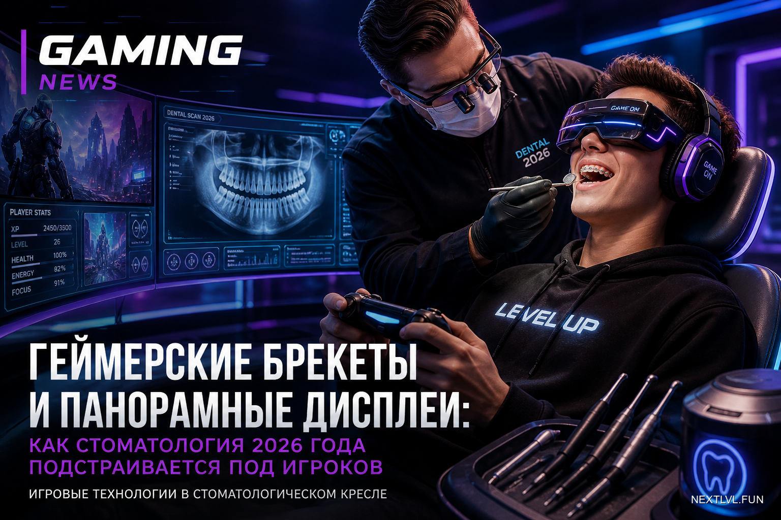 Геймерские брекеты и панорамные дисплеи: как стоматология 2026 года подстраивается под игроков