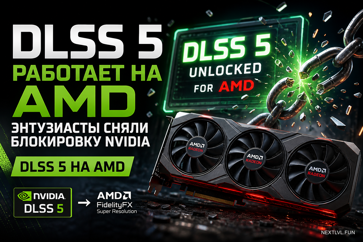 DLSS 5 работает на AMD: энтузиасты сняли блокировку NVIDIA