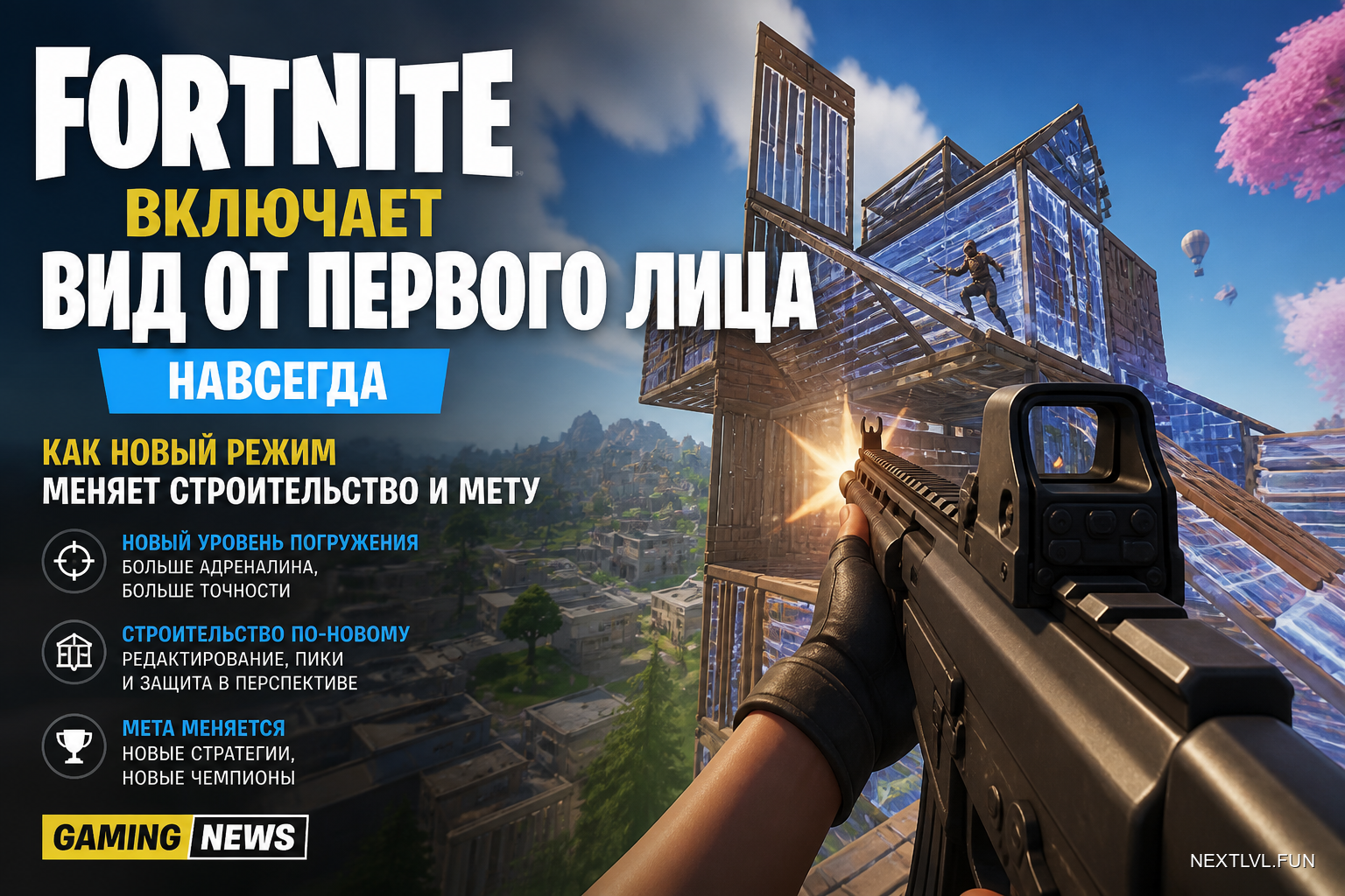 Fortnite включает вид от первого лица навсегда: как новый режим меняет строительство и мету