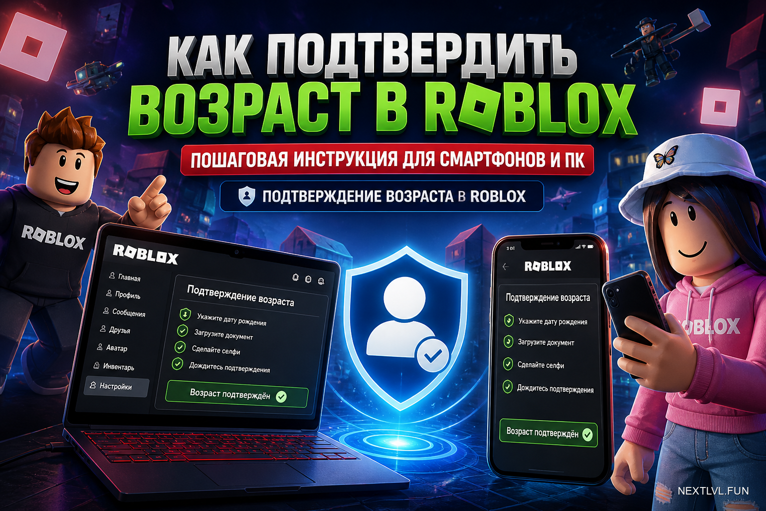 Как подтвердить возраст в Roblox: пошаговая инструкция для смартфонов и ПК