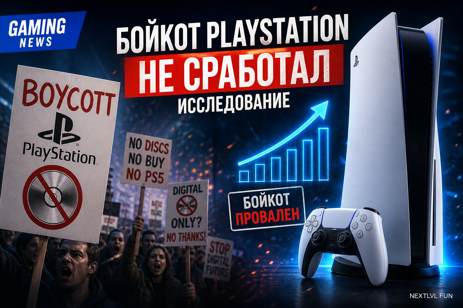 Бойкот PlayStation из-за отказа от дисков не сработал — исследование