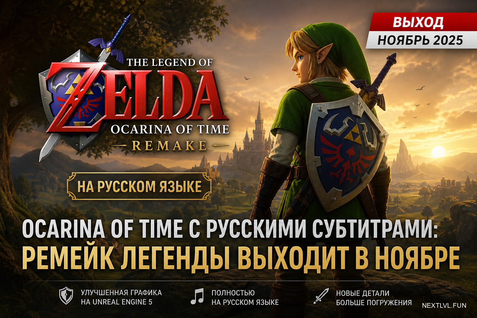 Ocarina of Time с русскими субтитрами: ремейк легенды выходит в ноябре