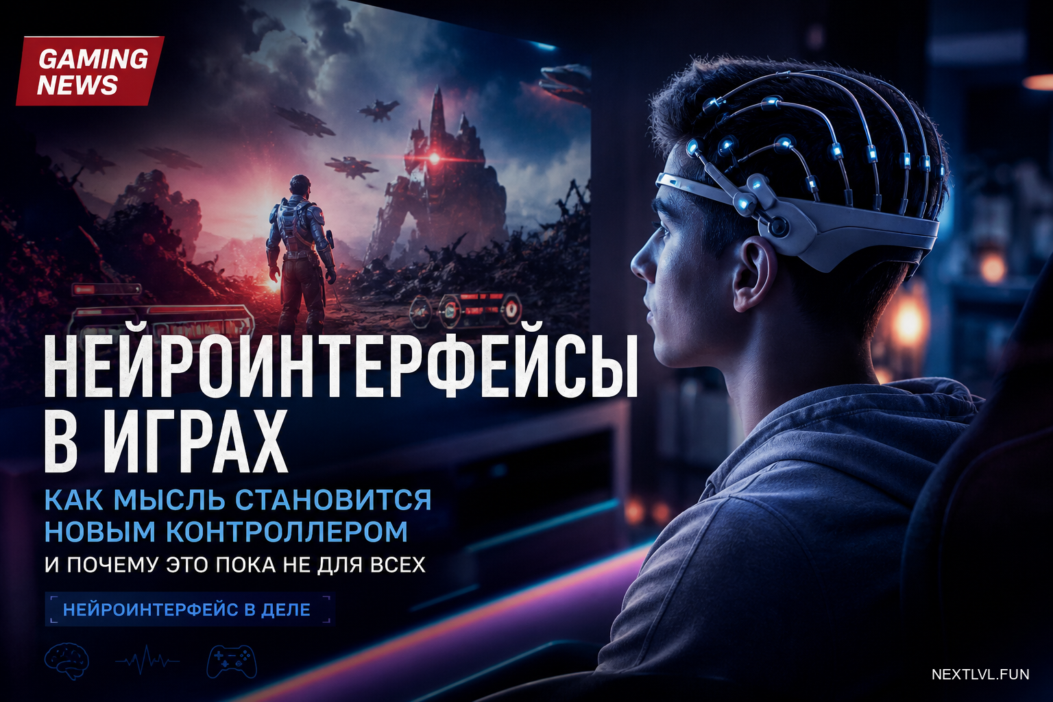 Нейроинтерфейсы в играх: как мысль становится новым контроллером и почему это пока не для всех