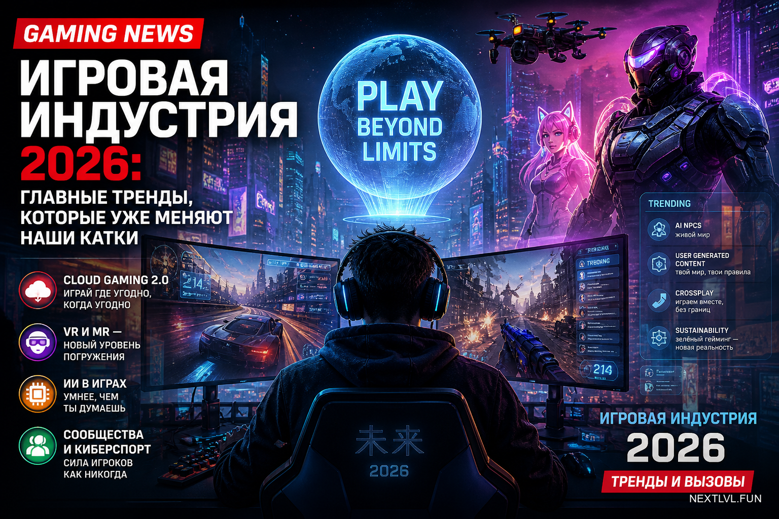 Игровая индустрия 2026: главные тренды, которые уже меняют наши катки