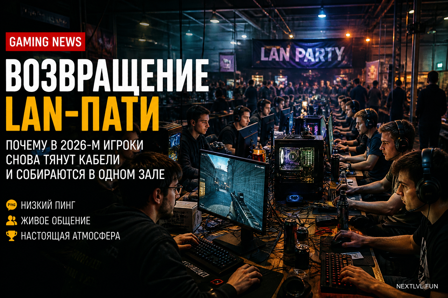 Возвращение LAN-пати: почему в 2026-м игроки снова тянут кабели и собираются в одном зале