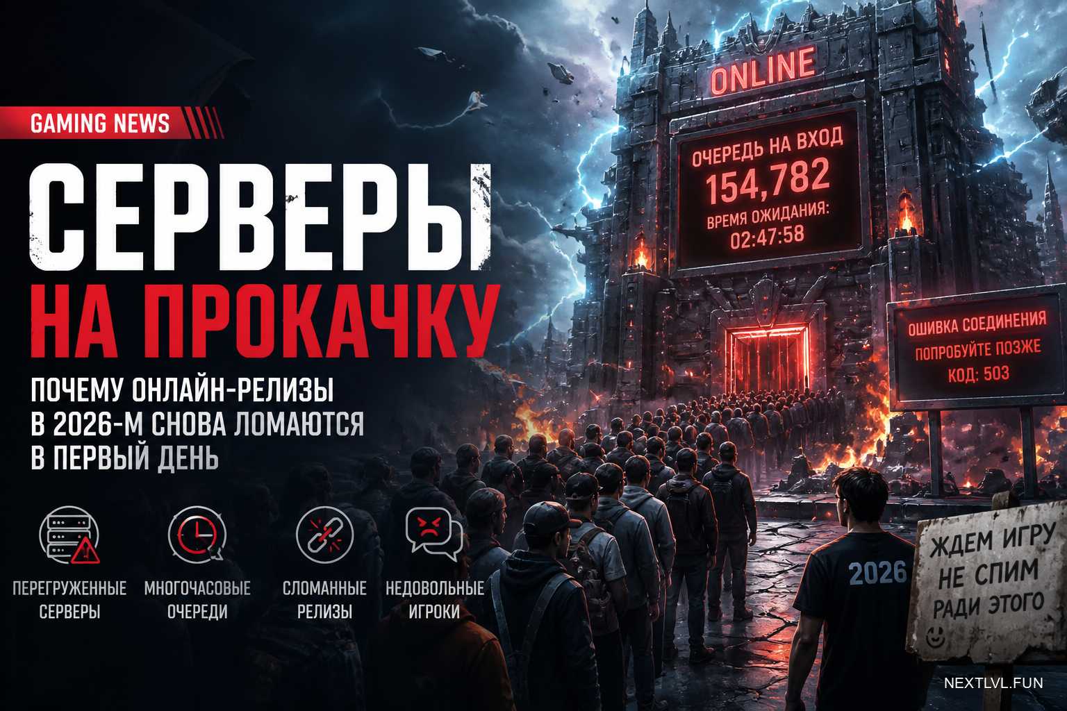 Серверы на прокачку: почему онлайн-релизы в 2026-м снова ломаются в первый день