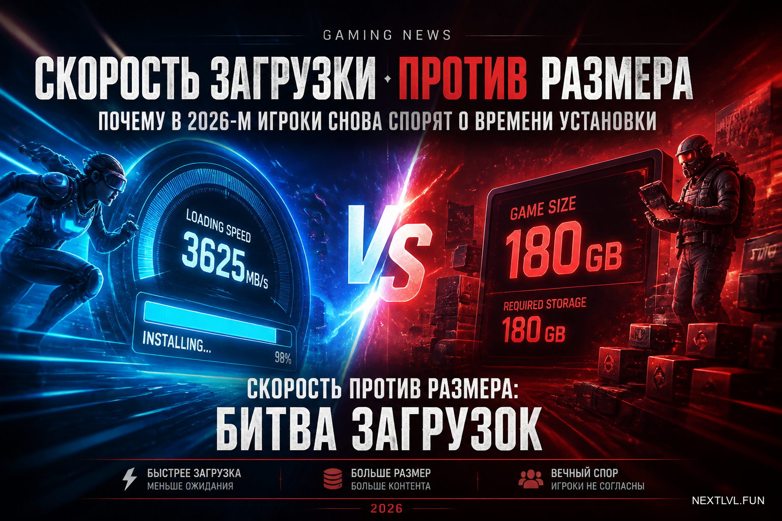 Скорость загрузки против размера: почему в 2026-м игроки снова спорят о времени установки