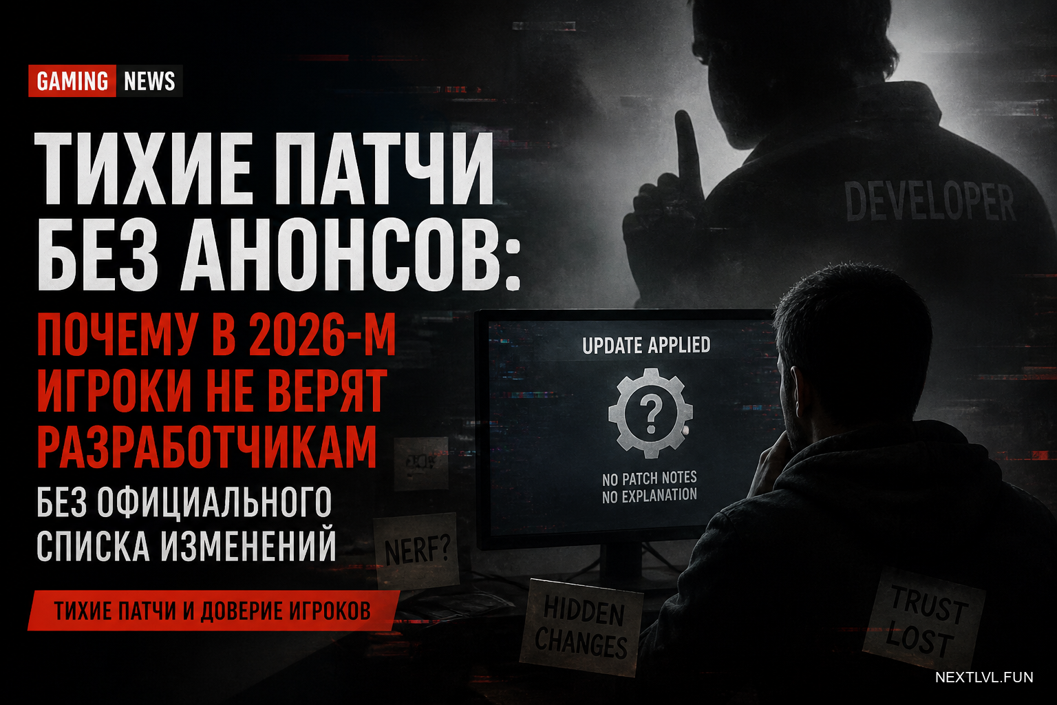 Тихие патчи без анонсов: почему в 2026-м игроки не верят разработчикам без официального списка изменений