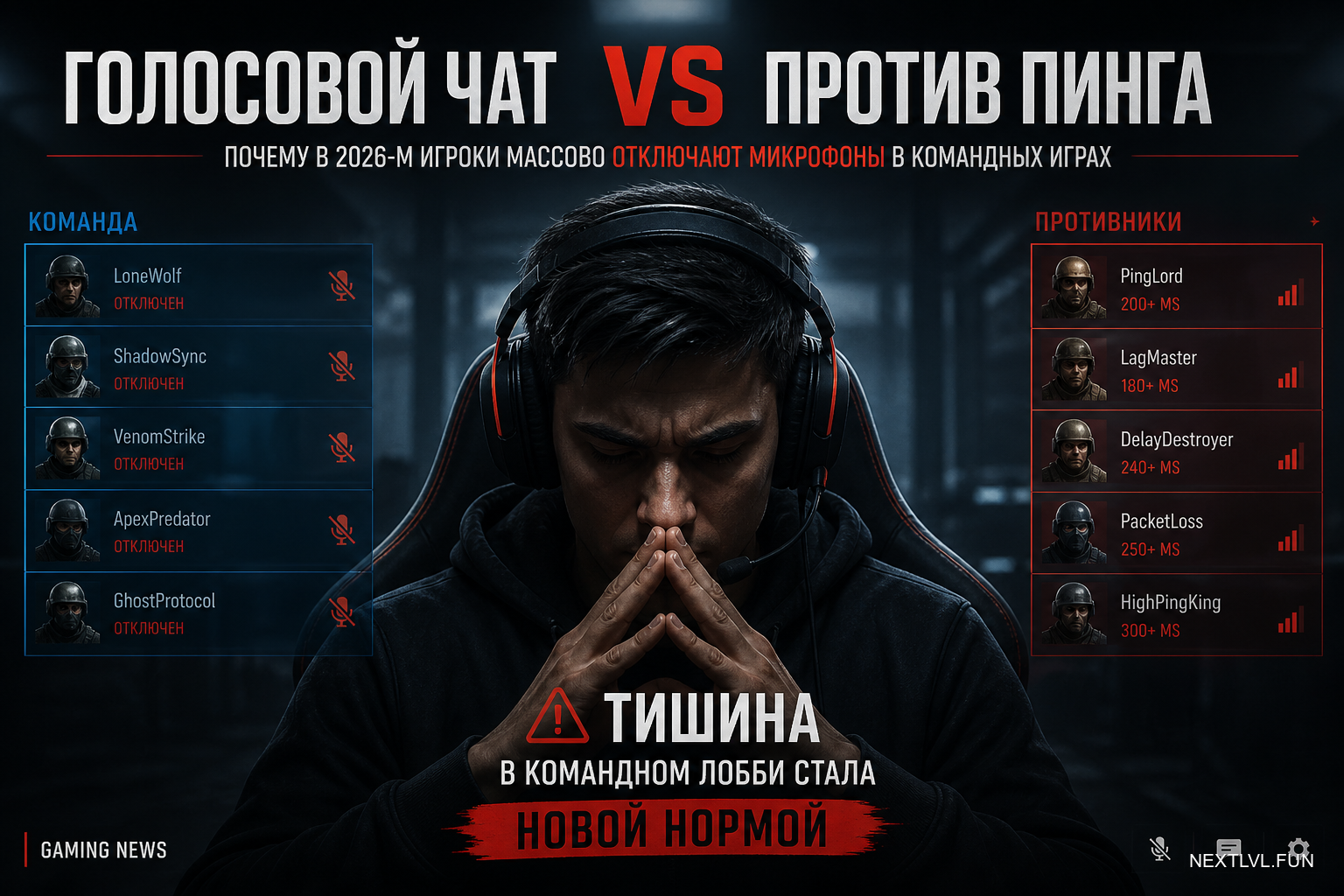 Голосовой чат против пинга: почему в 2026-м игроки массово отключают микрофоны в командных играх