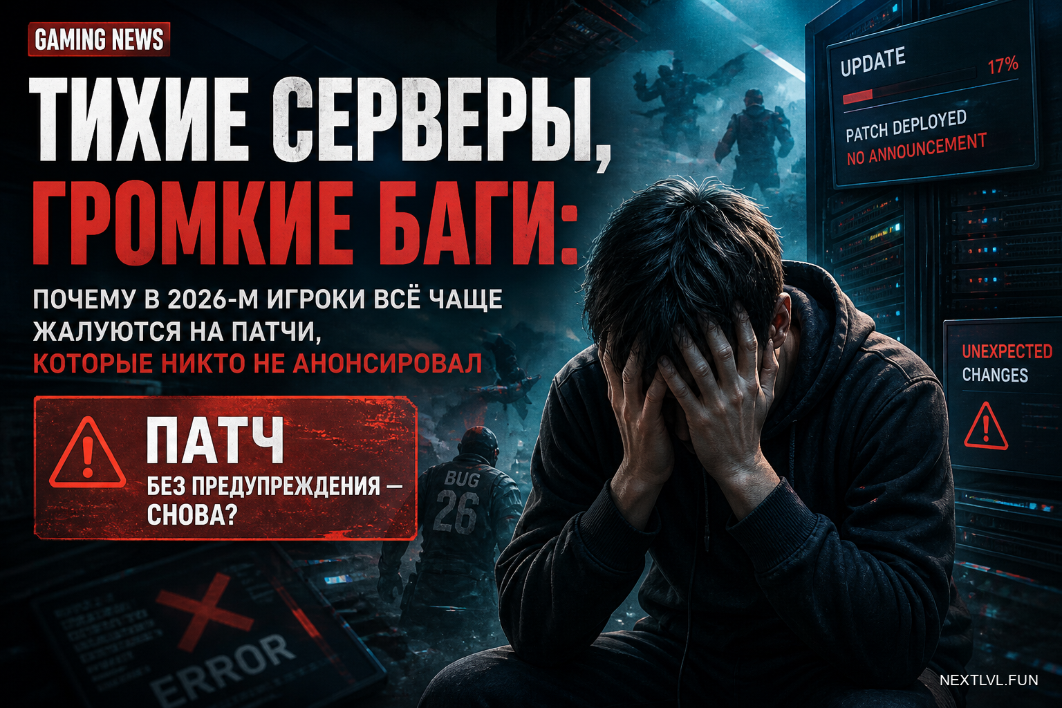 Тихие серверы, громкие баги: почему в 2026-м игроки всё чаще жалуются на патчи, которые никто не анонсировал