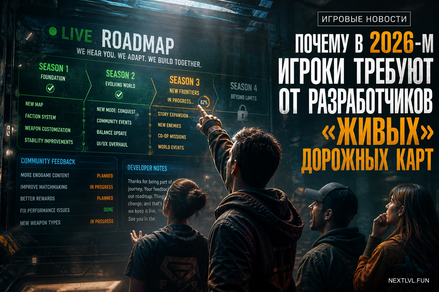 Игровые новости: почему в 2026-м игроки требуют от разработчиков «живых» дорожных карт