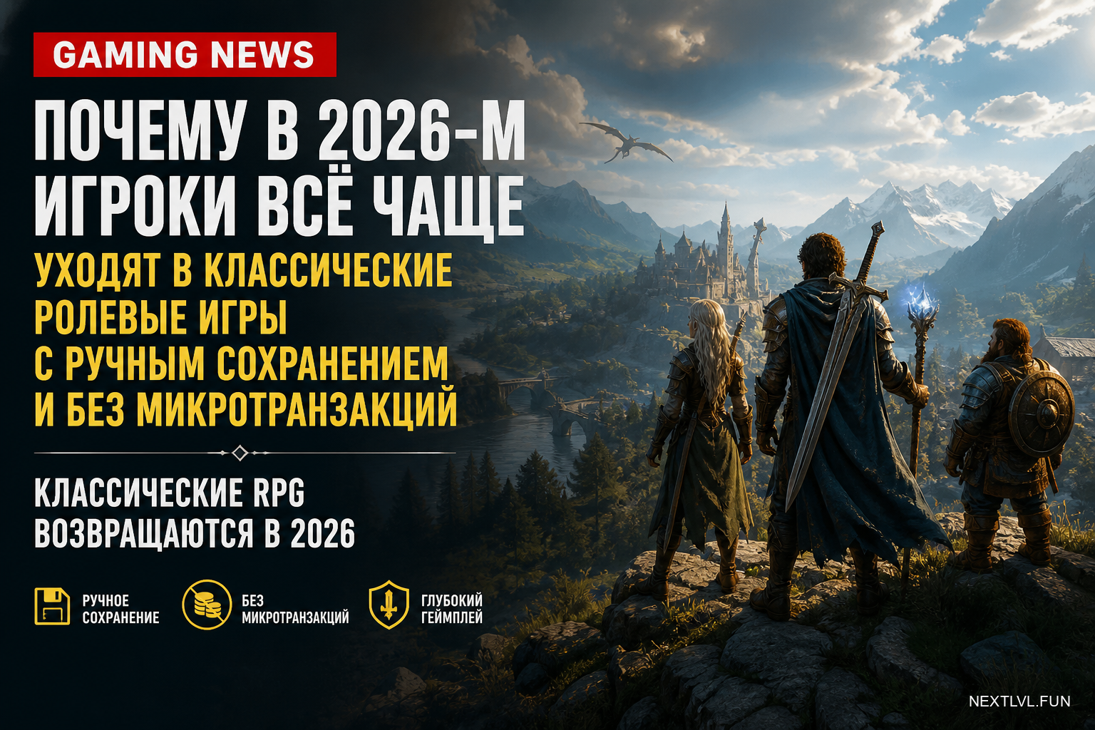Почему в 2026-м игроки всё чаще уходят в классические ролевые игры с ручным сохранением и без микротранзакций
