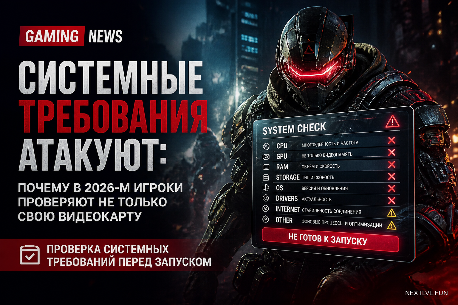 Системные требования атакуют: почему в 2026-м игроки проверяют не только свою видеокарту
