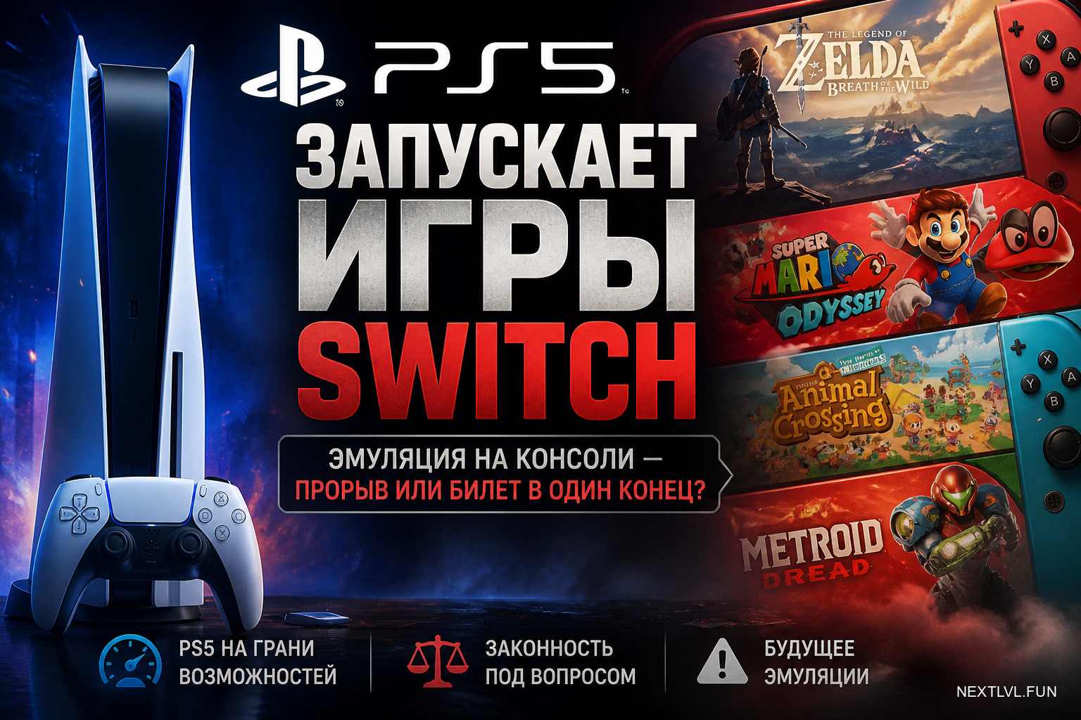 PlayStation 5 запускает игры Switch: эмуляция на консоли — прорыв или билет в один конец?