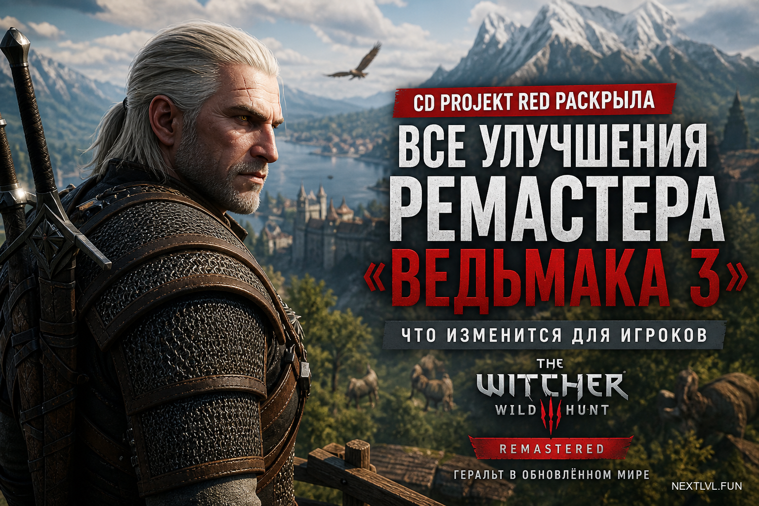 CD Projekt RED раскрыла все улучшения ремастера «Ведьмака 3» — что изменится для игроков