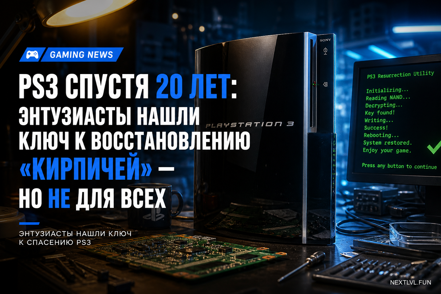 PS3 спустя 20 лет: энтузиасты нашли ключ к восстановлению «кирпичей» — но не для всех