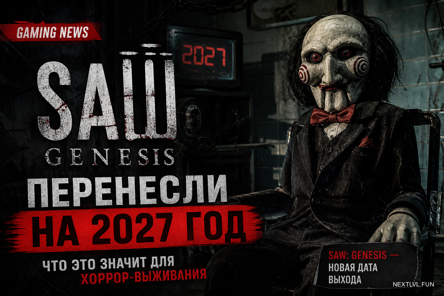 SAW: Genesis перенесли на 2027 год — что это значит для хоррор-выживания