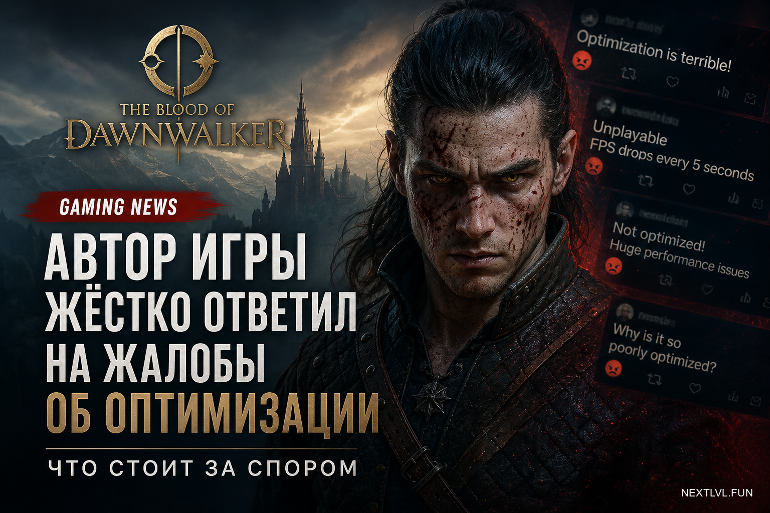 The Blood of Dawnwalker: автор игры жёстко ответил на жалобы об оптимизации — что стоит за спором