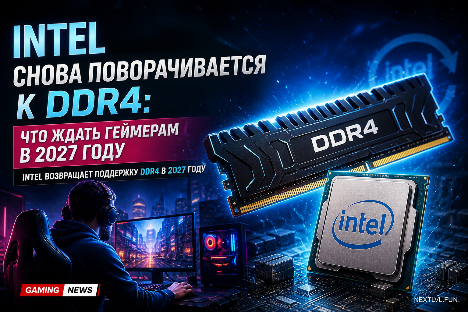Intel снова поворачивается к DDR4: что ждать геймерам в 2027 году