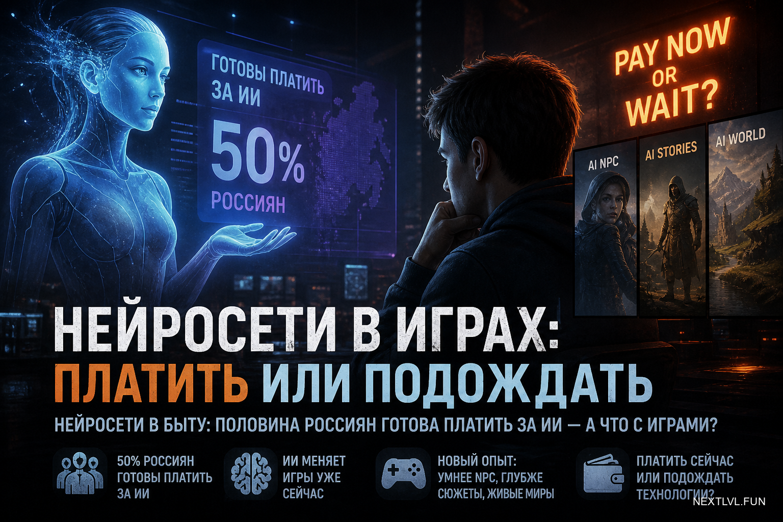 Нейросети в быту: половина россиян готова платить за ИИ — а что с играми?