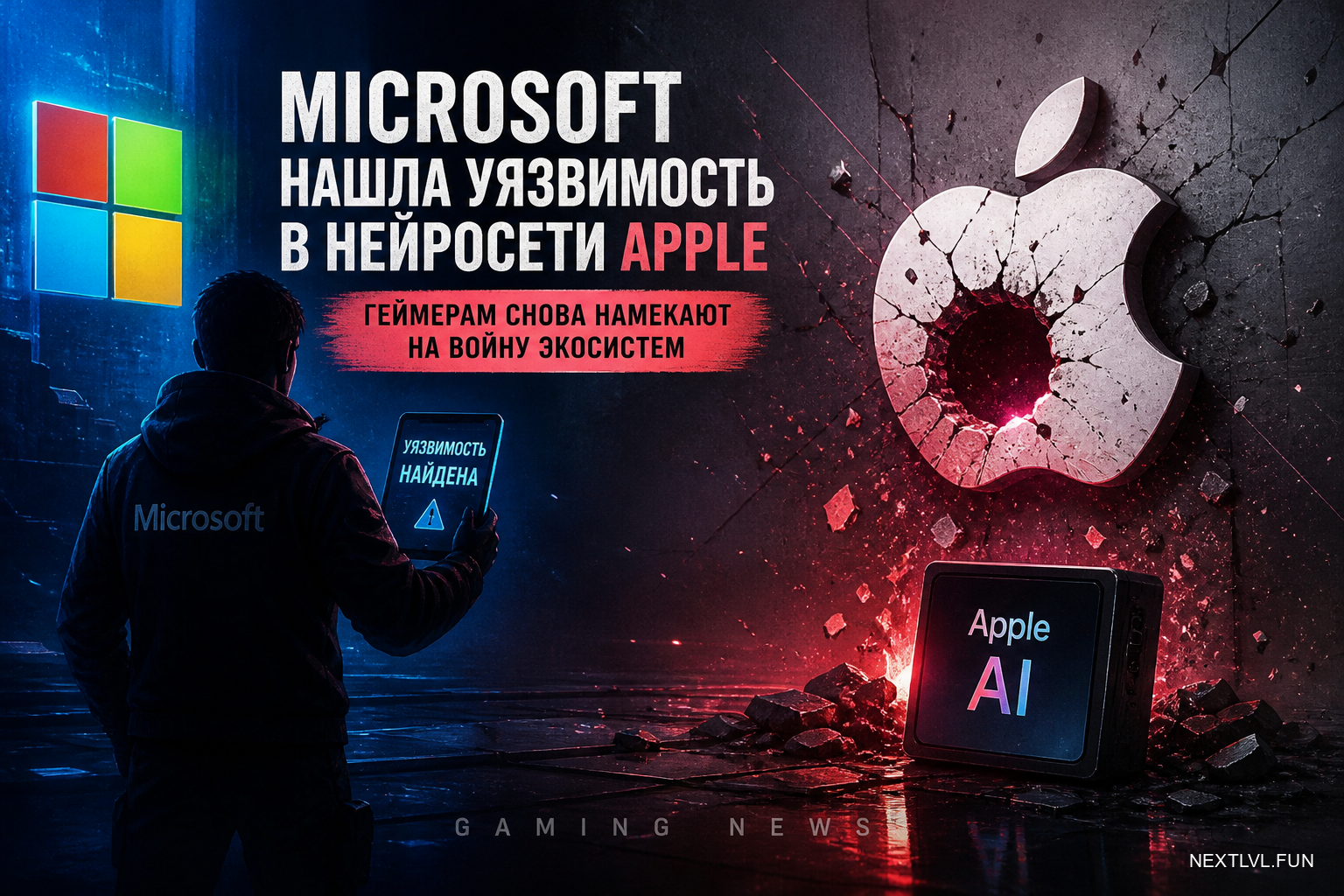Microsoft нашла уязвимость в нейросети Apple: геймерам снова намекают на войну экосистем
