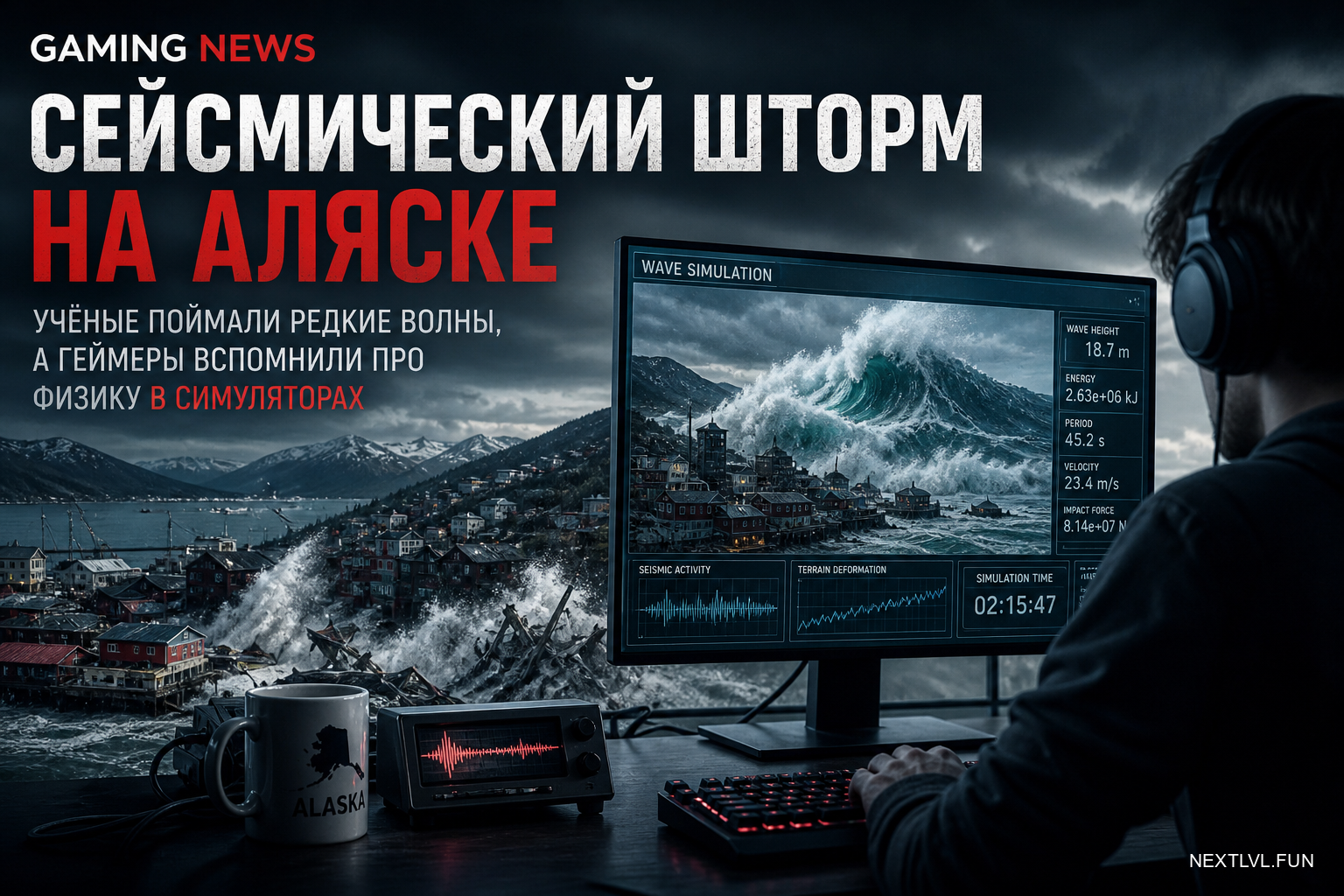 Сейсмический шторм на Аляске: учёные поймали редкие волны, а геймеры вспомнили про физику в симуляторах
