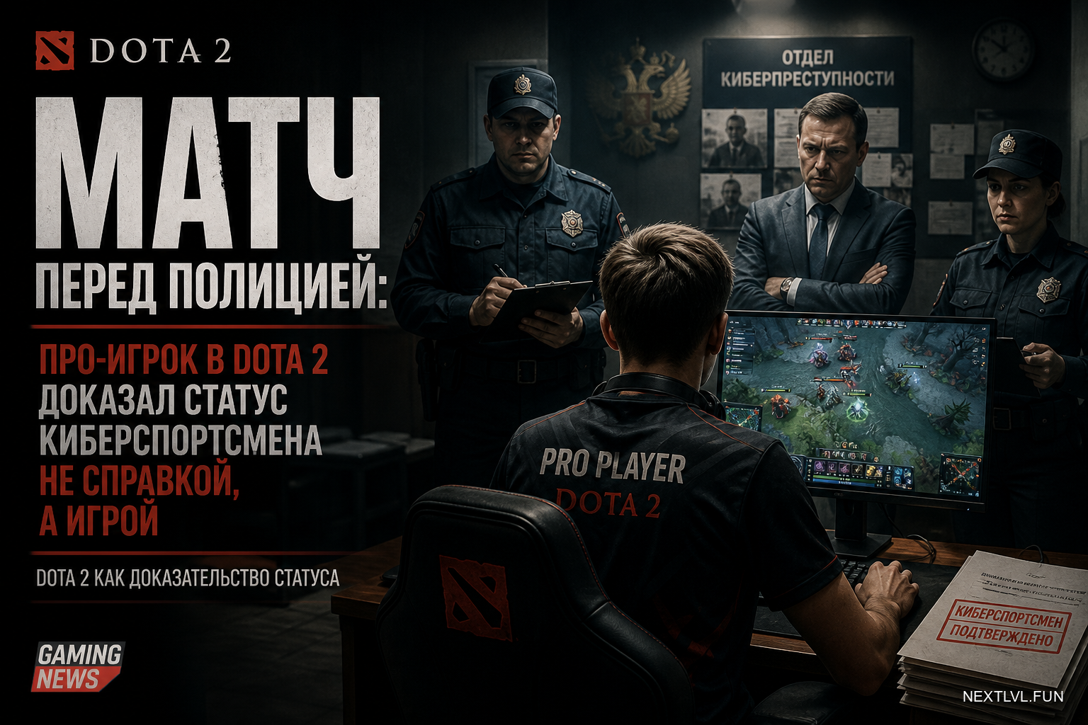 Матч перед полицией: про-игрок в Dota 2 доказал статус киберспортсмена не справкой, а игрой