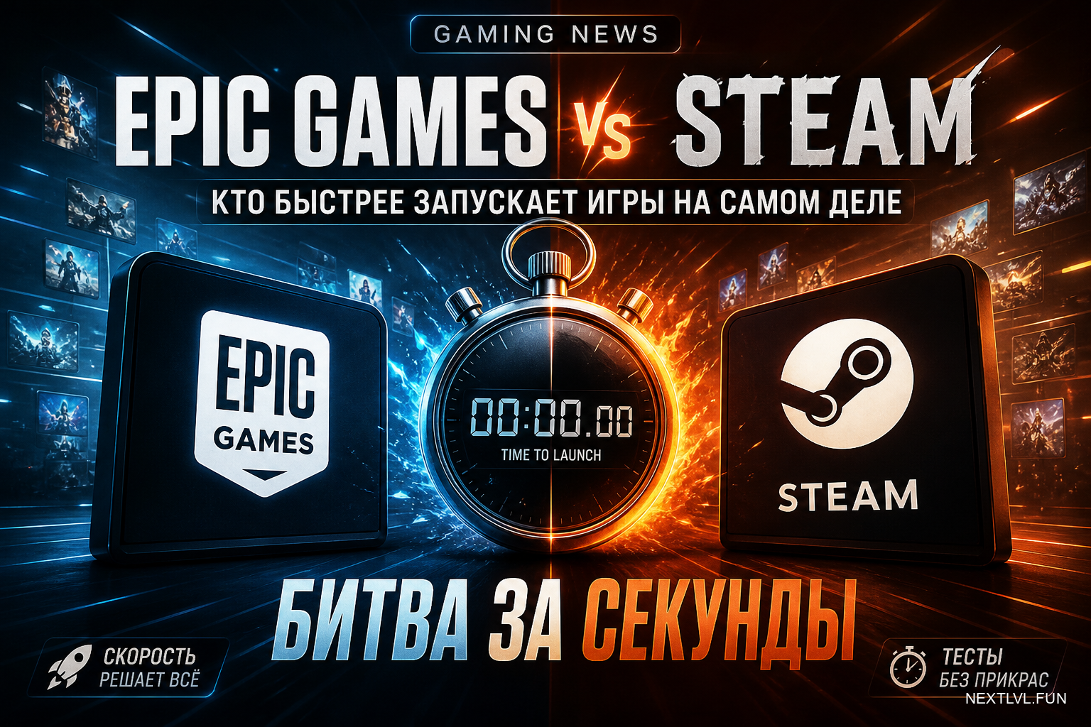 Epic Games против Steam: кто быстрее запускает игры на самом деле