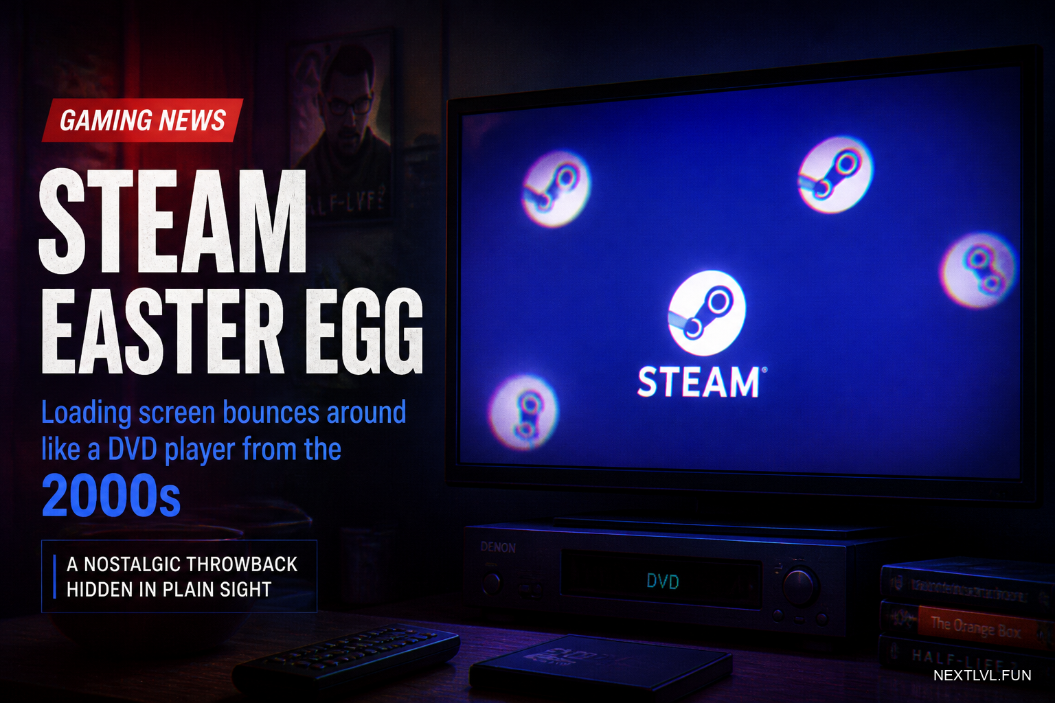 В Steam нашли пасхалку: заставка скачет по экрану, как DVD-плеер из 2000-х