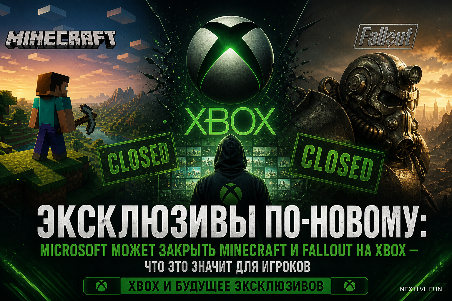 Эксклюзивы по-новому: Microsoft может закрыть Minecraft и Fallout на Xbox — что это значит для игроков