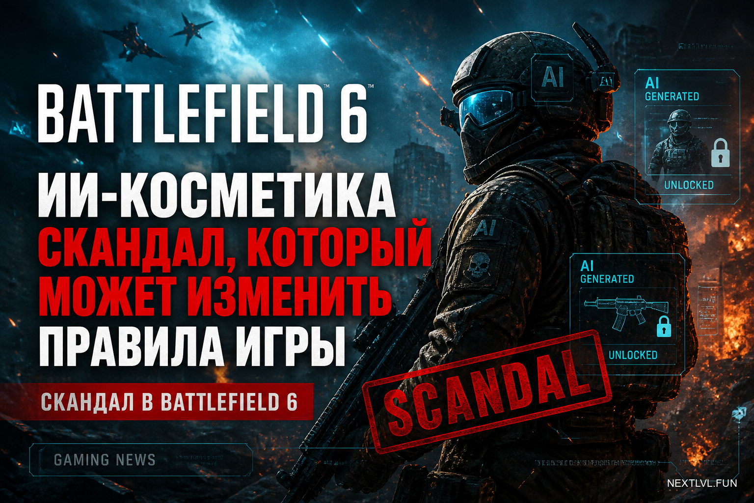 ИИ-косметика в Battlefield 6: скандал, который может изменить правила игры