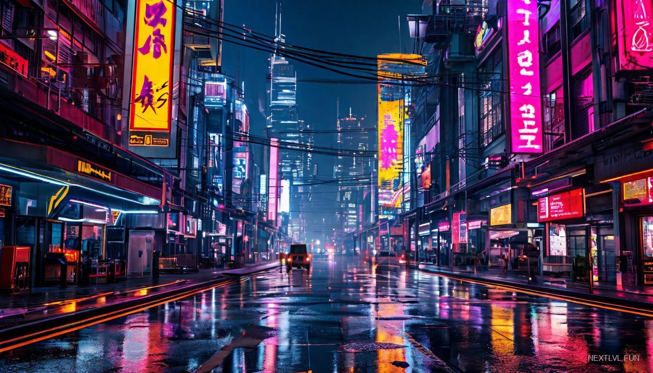 Неоновые вывески из мода Night City Reborn