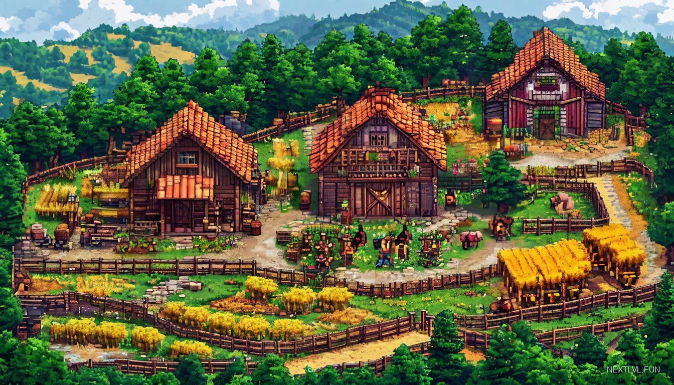 Уютный пиксель-арт в Stardew Valley