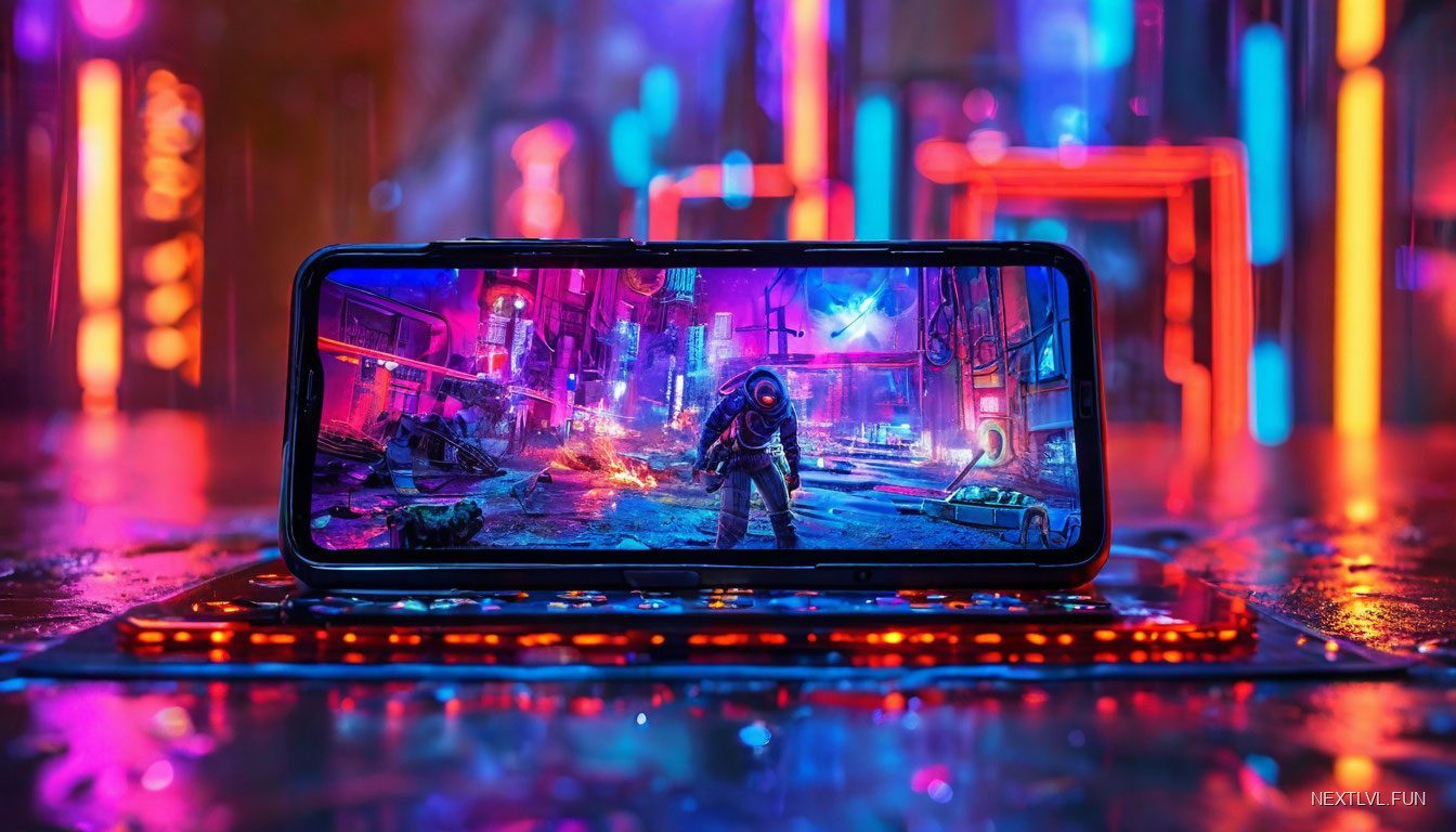 Складной смартфон в игровом процессе
